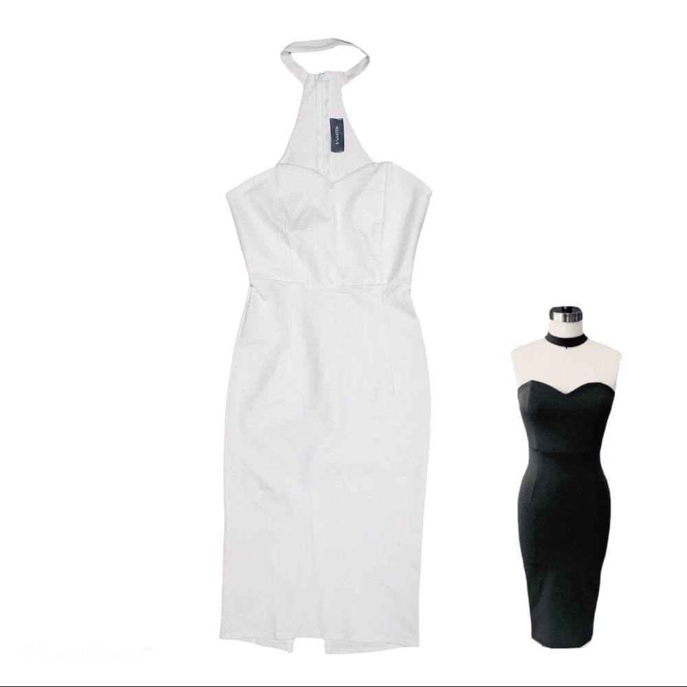 white sweetheart tube bodycon dress